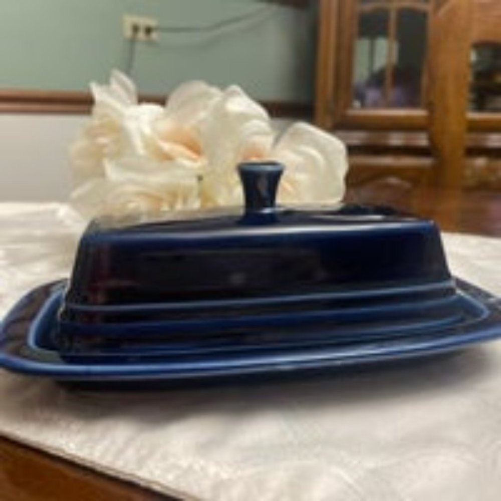 Fiesta 1/4lb Cobalt Butter Dish - Picture 2 of 2